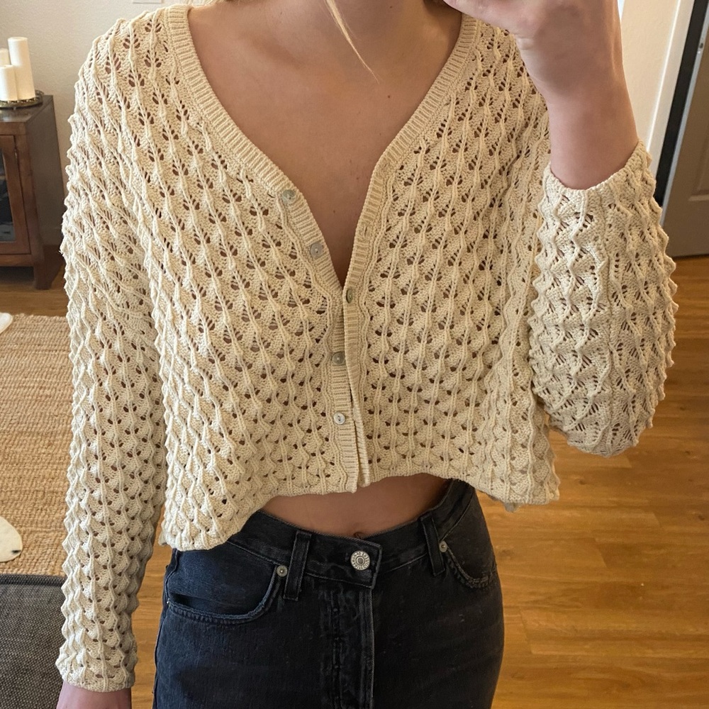 Zara Crochet Knit Cardigan